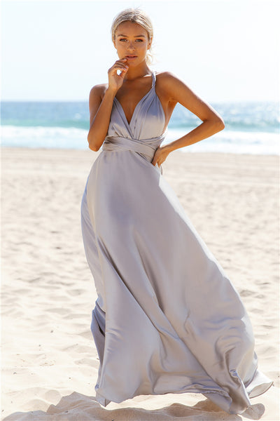 Mind And Memory Maxi Dress Silver