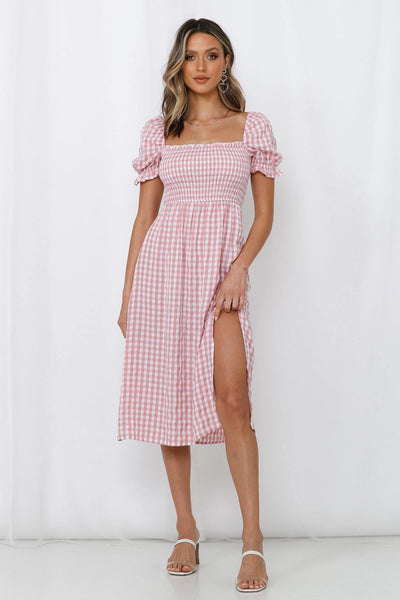 First Doubts Midi Dress Pink | Hello Molly USA