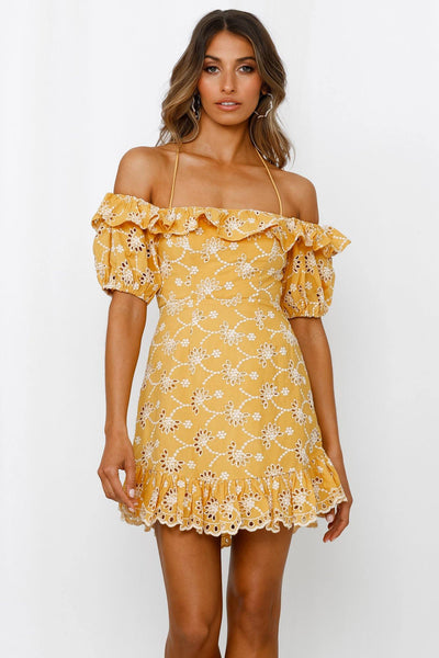 So Rich And Famous Dress Yellow | Hello Molly USA