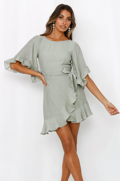 Never Regret Anything Dress Pistachio | Hello Molly USA