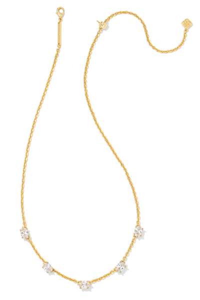 KENDRA SCOTT Cailin Gold Pendant Necklace Gold White Crystal