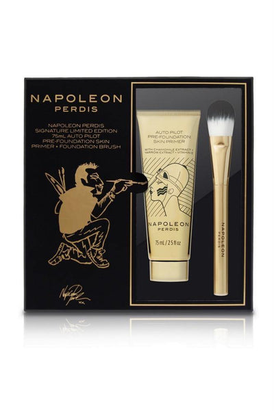 NAPOLEON PERDIS Signature Limited Edition 75ml Autopilot Pre-Foundation Skin Primer + Foundation Brush | Hello Molly USA