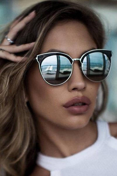 QUAY Mia Bella Sunglasses Black Silver | Hello Molly USA