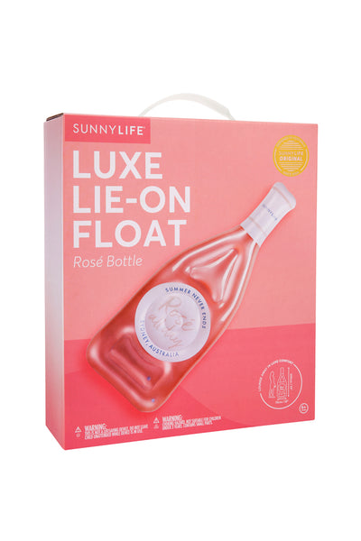 SUNNYLIFE Luxe Lie-On Float Rosé Bottle Pink