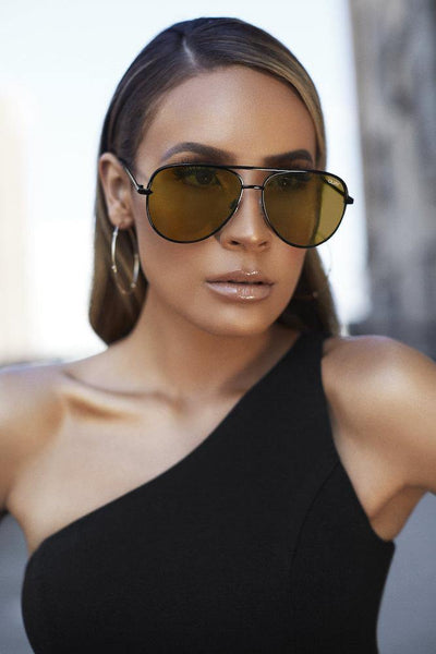 QUAY Sahara Sunglasses Black Olive | Hello Molly USA