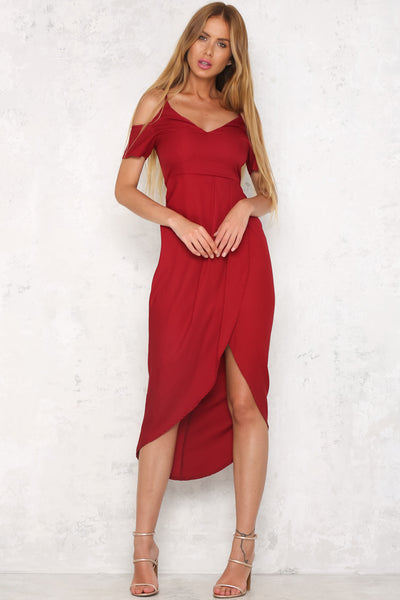 Bring Your Friends Maxi Dress Wine