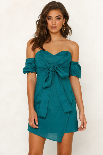 Me Against You Dress Teal